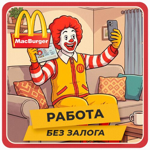 Работа без залога 🍔